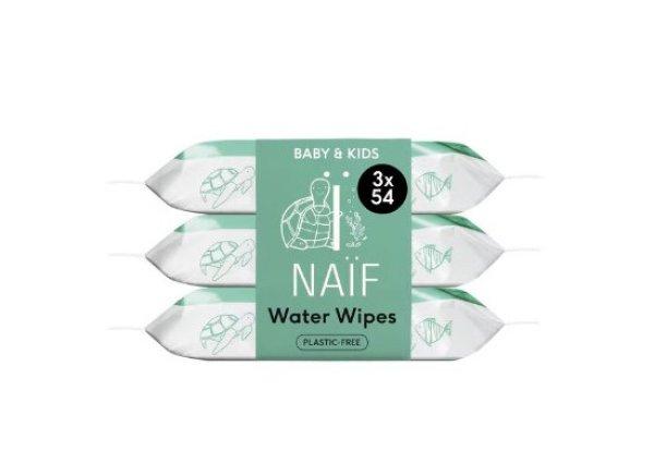 NAÏF Nedves törlőkendő gyerekeknek és
csecsemőknek Baby & Kids (Water Wipes) 3 x 54 db