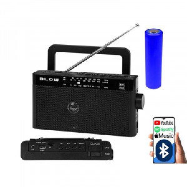 Blow Bluetooth analóg AM/ FM hordozható rádió -fekete