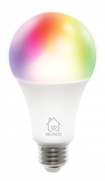Deltaco SMART HOME SH-LE27RGB WiFi, E27, 9W, 16 millió szín, fehér Izzó
