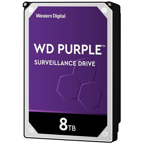 Western Digital WD85PURZ WD Purple, 8 TB biztonságtechnikai merevlemez, 24/7
alkalmazásra, 256MB cache, nem RAID kompatibilis