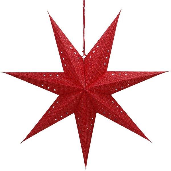 Retlux RXL 362 karácsonyi hétágú csillag, 10 LED, piros-meleg fehér