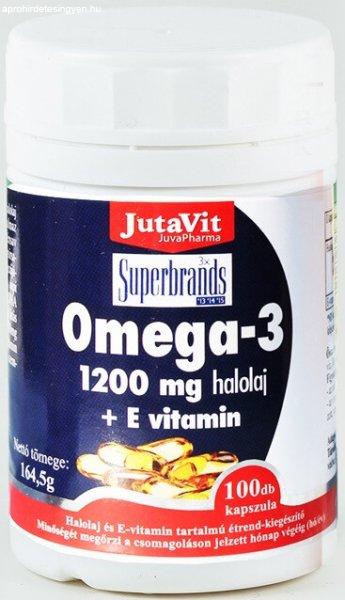 JutaVit Omega-3 1200 mg halolaj + E-vitamin kapszula - 100 db