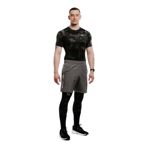 UNDER ARMOUR-UA HG Armour Printed SS-BLK Fekete L