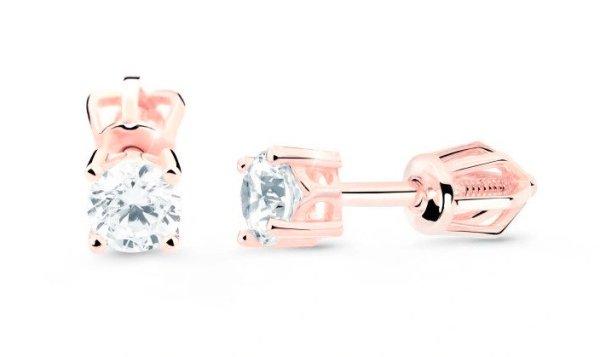 Cutie Jewellery Rózsaszín arany fülbevaló cirkónium
kővel Z8025-30-10-X-4