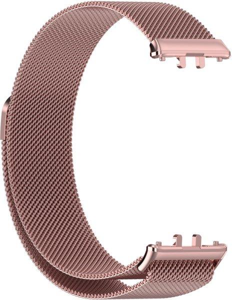 4wrist Szíj Samsung Fit 3-hoz - Milanese Loop Rose Pink