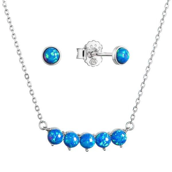 Evolution Group Bájos ékszerszett szintetikus opálokkal 19035.3
blue (fülbevaló, nyaklánc)