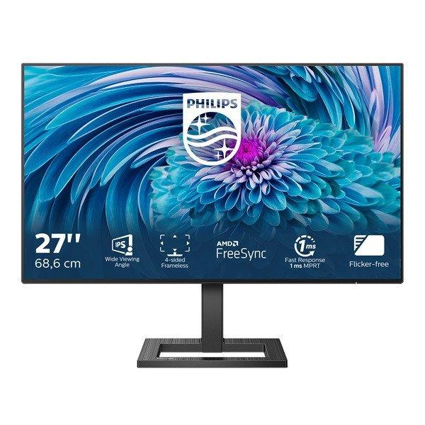 PHILIPS IPS monitor 27" 272E2FA, 1920x1080, 16:9, 350cd/m2, 1ms,
VGA/DisplayPort/HDMI, hangszóró