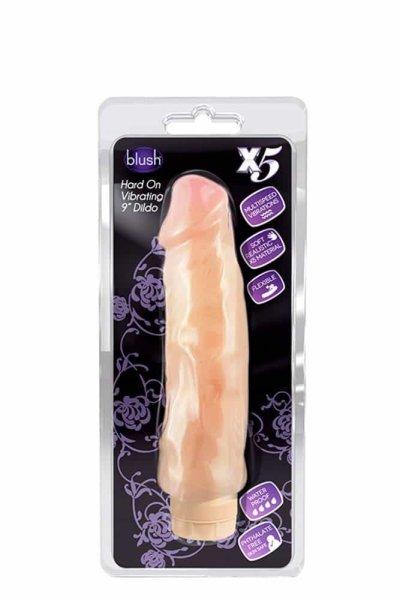  X5 Hard On Vibrating 9inch Dildo 