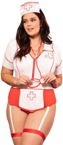 Plus size jelmez Lovely Nurse, XXXL–XXXXL