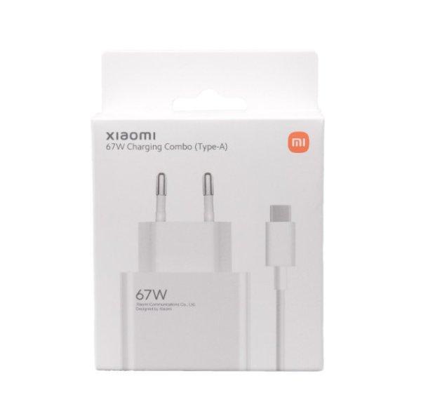 Bliszteres Xiaomi BHR6035 gyári hálózati fehér gyors (Turbo) töltőfej 67W
USB - Type-C gyorstöltő adatkábellel 1m 6A