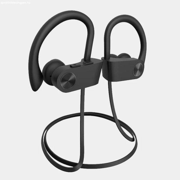 Letscom U8I Bluetooth 5.0 sztereó sport fekete headset prémium tokkal