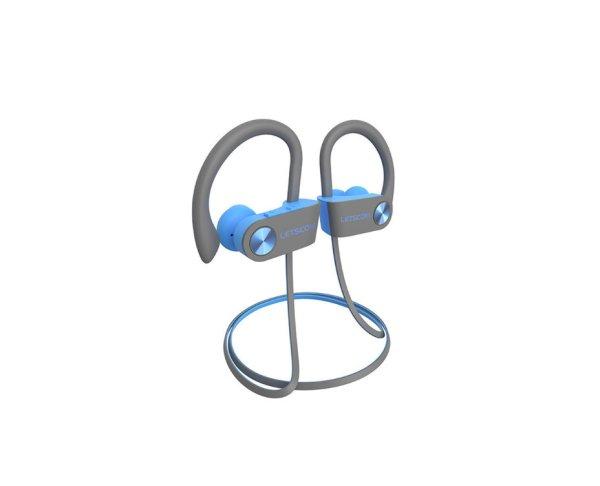 Letscom U8I Bluetooth 5.0 sztereó sport kék-szürke headset szövet táskával