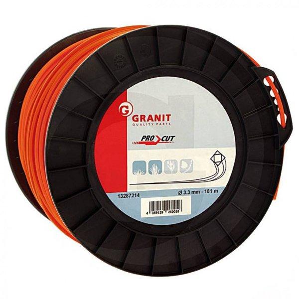 Granit® fűkasza damil ∅ 3.3 mm □ négyszög profil ⇔ 181 méter -
prémium minőség*