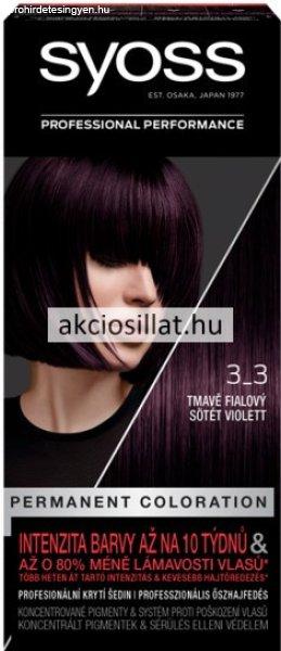 Syoss Color hajfesték 3-3 Sötét violett