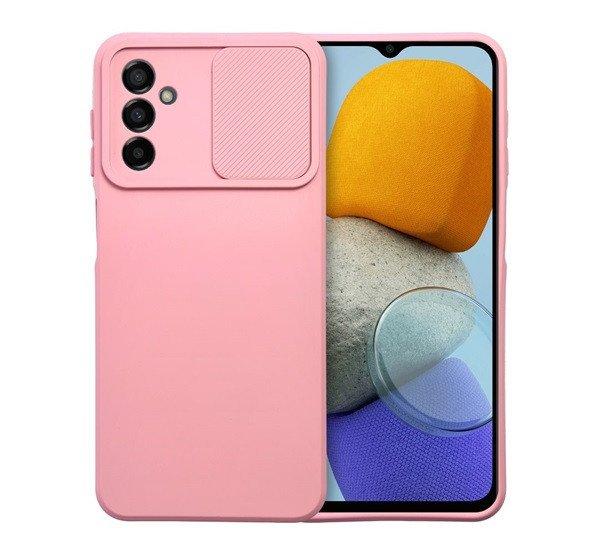 Slide Samsung Galaxy A13 5G/A04S, kameravédős szilikon tok, rózsaszín