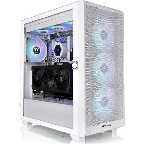 Thermaltake S250 TG ARGB Snow táp nélküli ablakos Mid Tower
számítógépház fehér