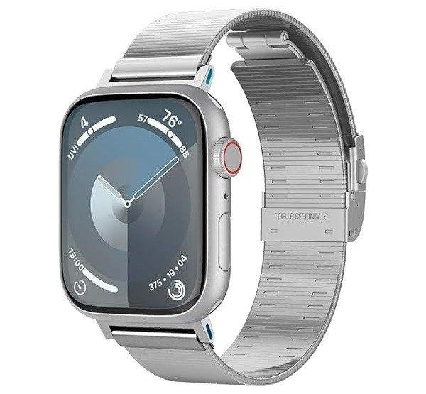 Spigen Sleek Link Apple Watch Ultra 2/1 (49mm) / 9/8/7 (45mm) / SE (2nd/1st
Gen)/6/5/4 (44mm) / 3/2/1 (42mm) szíj, ezüst