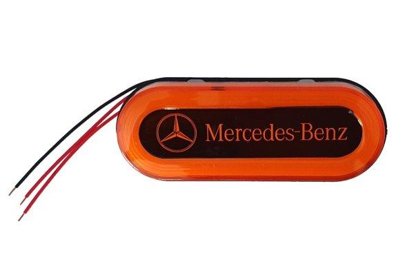 MERCEDES LED dekor lámpa Kerekített 12/24V SÁRGA