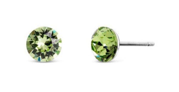 CRYSTalp Népszerű ezüst fülbevaló zöld
kristályokkal Tubby Mini 4200.CRY.S