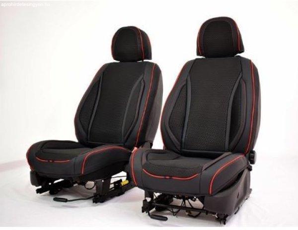 Hyundai Kona Méretezett Üléshuzat -Fortuna Bőr/Szövet -Piros/Fekete- 2
Első Ülésre