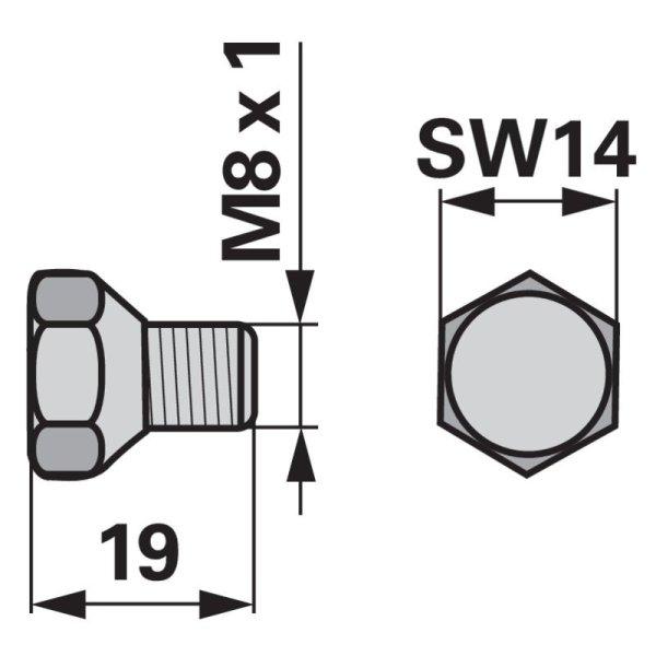 Rögzítőcsavar 00606620 - M8 x 19 mm