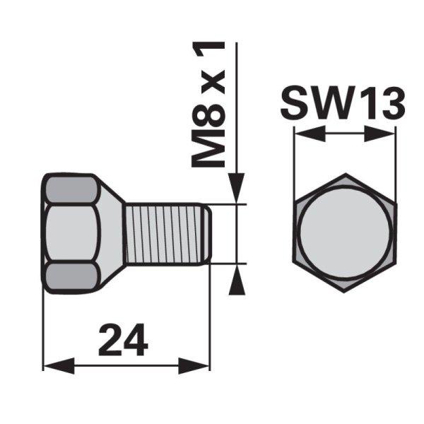 Rögzítőcsavar 00616417 - M8 x 21 mm
