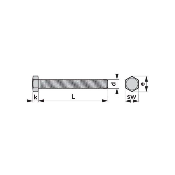 Rögzítőcsavar csomag 00905032 - M8 x 16 mm (100 db)