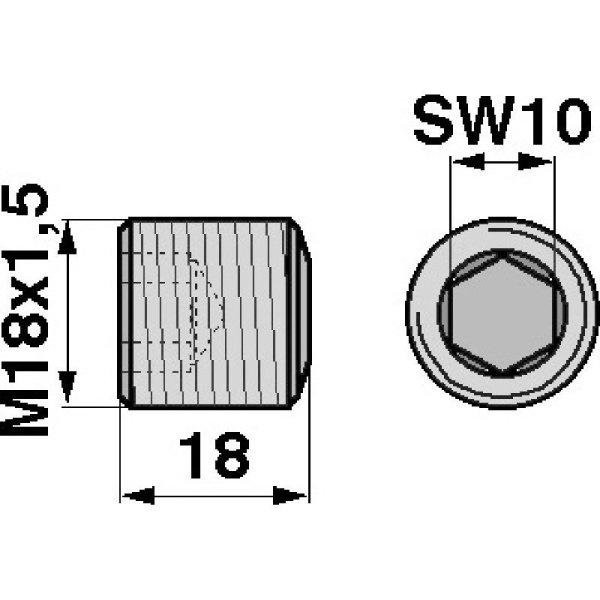 Rögzítőcsavar 00630200 - M18 x 18 mm