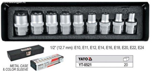 Dugókulcs Készlet Külső Torxhoz 1/2" 9 Részes