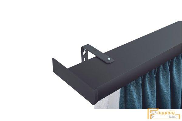 DecoLino Standard profil fekete - Design karnis szett oldalfali tartóval (10
színben választható)