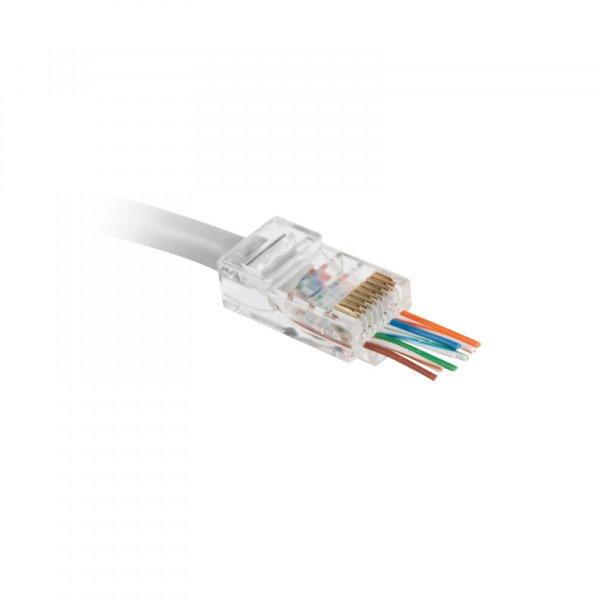 Delight 8P8C moduláris dugó - átmenő - CAT5e RJ45 (05223PT)