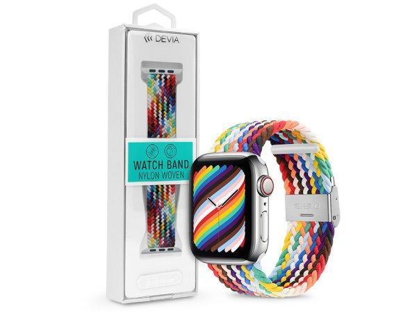 Apple Watch fonott szövet sport szíj - Devia Nylon Woven Deluxe Series Sport4
Watch Loop - 38/40/41 mm - rainbow