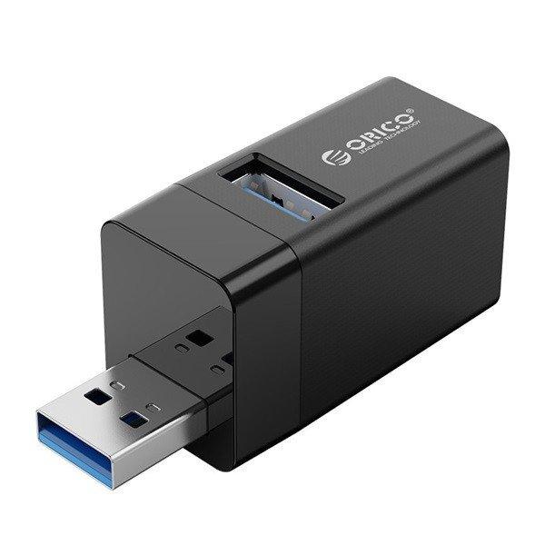 Orico USB3.0 Hub - MINI-U32-BK/8/ (3 port, Bemenet: USB-A, Kimenet:
1xUSB-A3.0+2xUSB-A2.0, fekete)