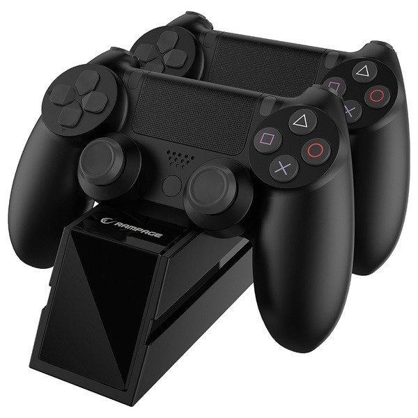 Rampage Gamepad töltő - RP-PS4 (dokkoló 2x PS4 kontroller töltéséhez,
fekete)