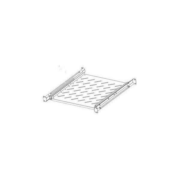 Legrand Rackszekrény polc - 1U-19", 4 ponton rögzíthető, kihúzható,
625mm (800 mély szekrényekhez), max: 50 kg, Fekete)