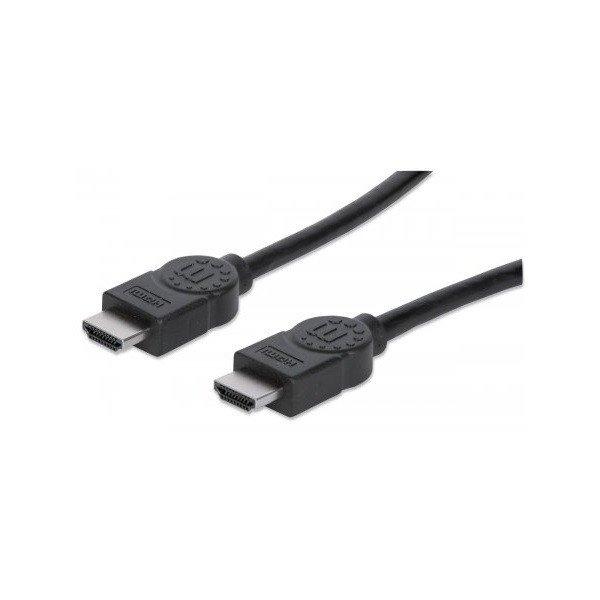 Manhattan Kábel - HDMI to HDMI (Ethernet HEC, ARC, 3D, 4K, Shielded, 10m,
Fekete)