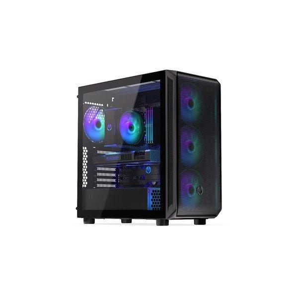 Endorfy Számítógépház - Arx 700 ARGB (ATX /micro ATX/ITX, 1xUSB-C,
2xUSB3.0, 4x14cm LED ventilátor, ablakos, fekete)