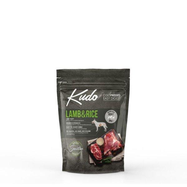 Kudo Low Grain Adult Lamb/Rice Medium/Maxi száraz kutyatáp bárány, rizs 3kg