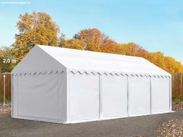 Ipari sátor raktársátor tároló sátor 4x8 m ponyva PVC fehér