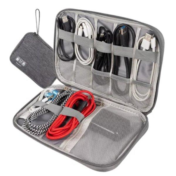 Praktikus vízálló kábelrendező tároló táska - kábelek, töltők és
egyéb kis elektronikai eszközök rendezett tárolására (BB-23834)