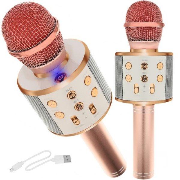 Bluetooth Karaoke mikrofon rosegold színű WS-858 (BB-22190)