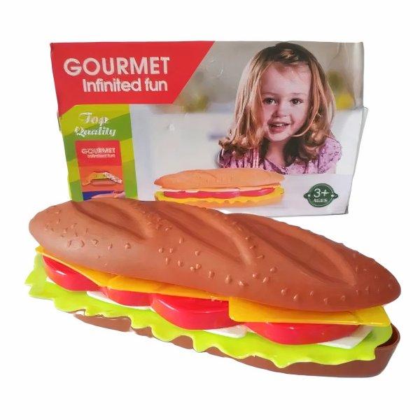 Összerakható műanyag játék szendvics - kreatívan variálható, fejleszti a
kézügyességet (BBLPJ)