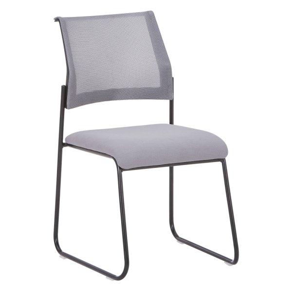 Rakásolható szék, szürke/fekete, BARIS
