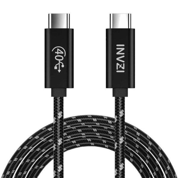 Cable USB-C / USB4.0, INVZI, INVUSB4, Gen3, 240W, 40Gbps, 2m (black)