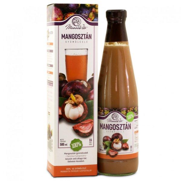 Mannavita MANGOSZTÁN gyümölcslé 100%-os, 500ml (2db)