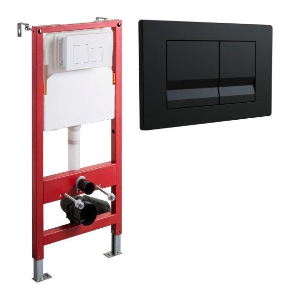 Welland H501A beépíthető WC Tartály + UP001 fekete nyomólap