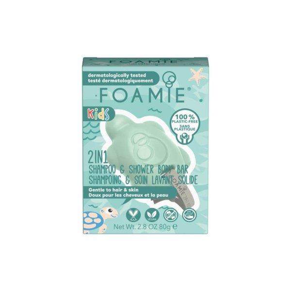 Foamie Gyermek zuhanyszappan testre és hajra Mango & Coconut (2 in 1 Shampo
& Shower Body Bar) 80 g