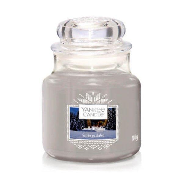 Yankee Candle Illatgyertya Classic Candlelit Cabin 104 g - kicsi