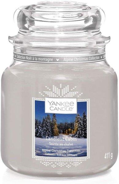 Yankee Candle Illatgyertya Classic Candlelit Cabin 411 g - közepes