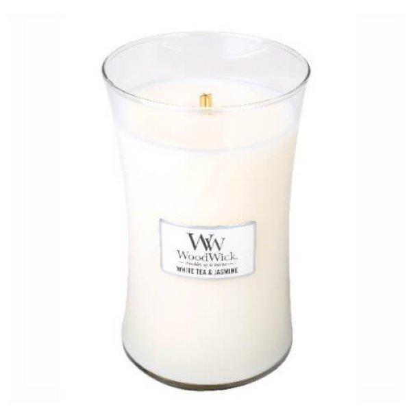 WoodWick Illatgyertya White Tea & Jasmine 609,5 g - nagy